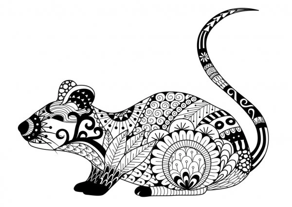 Coloring antistress rat
